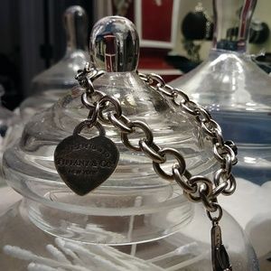Tiffany & Co. heart charm bracelet.